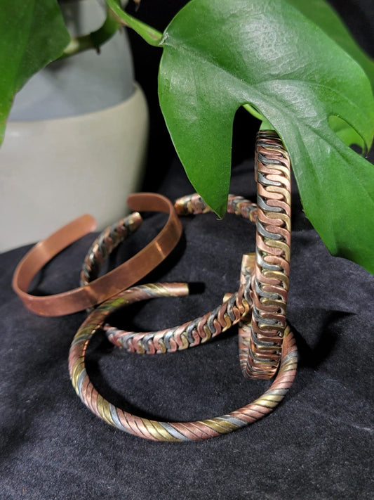 COPPER (&/or BRASS and STEEL) CUFF BRACELET - 1