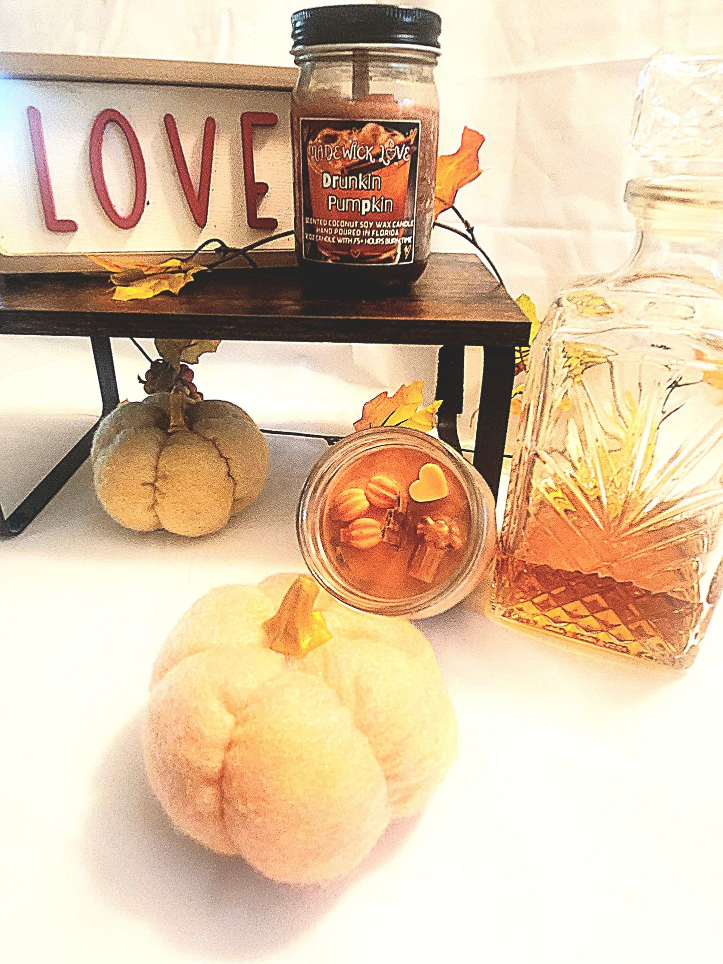 Drunkin Pumpkin - Non Toxic 12 oz. Candle - 1