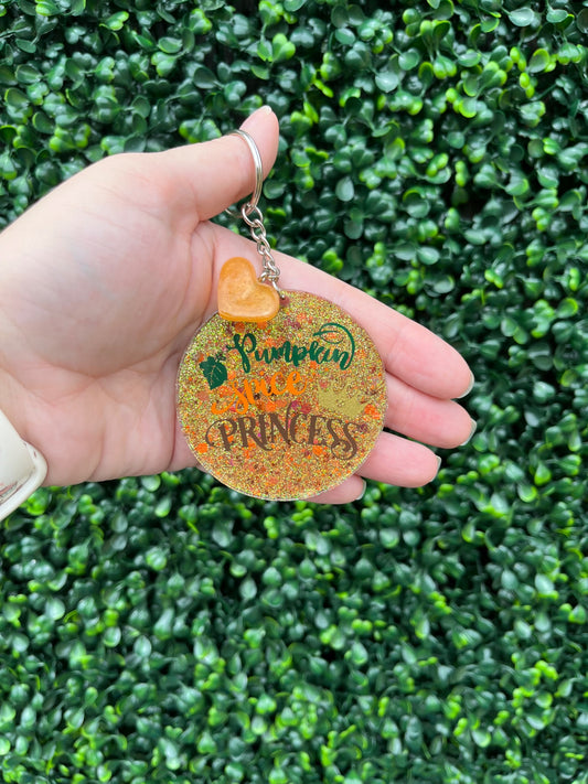 Nerdy Chick Creations - Pumpkin princess keychain - 1